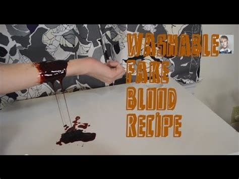 fake blood recipe washes out of clothes|homemade no stain fake blood recipe.